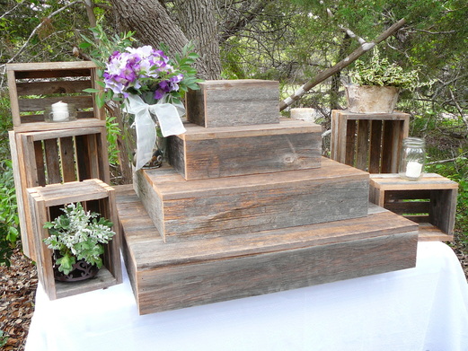 Hill Country Rustic Cupcake Stands And Crates